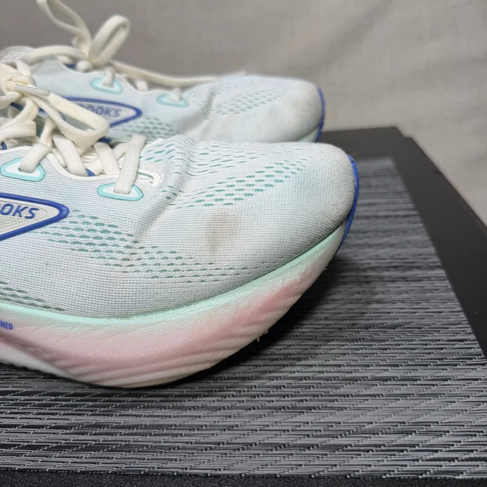 Brooks Glycerin 22 Shoes - Women 10.5 - White Blue Pink Running 1204341B110